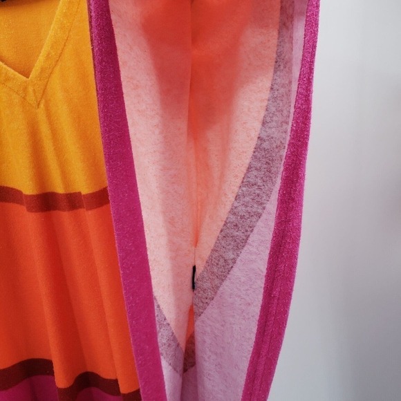 Marimekko Striped Terry Cloth Swim Cover Up Shawl Womens Small Medium Colorful - Picture 7 of 13
